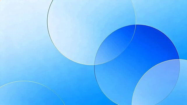 Abstract blue circles overlapping