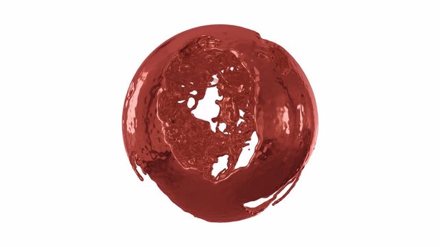 Copper Liquid Splash Ball
