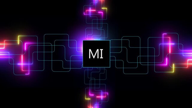 Blue holographic advanced HUD circle platform. Futuristic digital technology animated background Cyber tunnel interface pattern hologram hi technology motion punk. finance blockchain metaverse tunnel