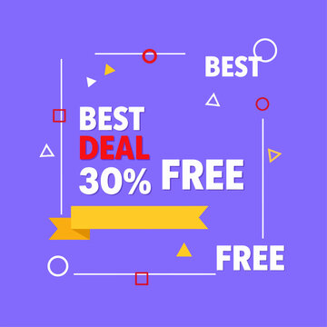 Discount Sale Promotion Banner Featuring Vibrant Abstract Elements