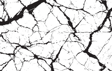 Obraz premium Black abstract shattered glass crack texture
