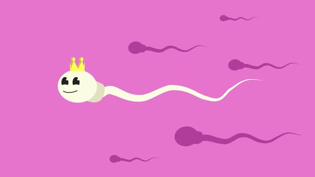 Sperm cell cartoon animated character