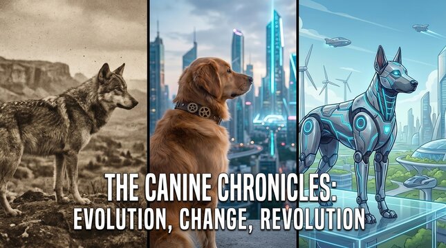 Canine Transformation Through Eras of Time