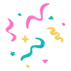 Fototapeta premium Crayon Confetti Doodle