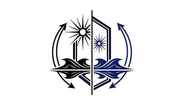 Sun and Moon Cycle Symbol