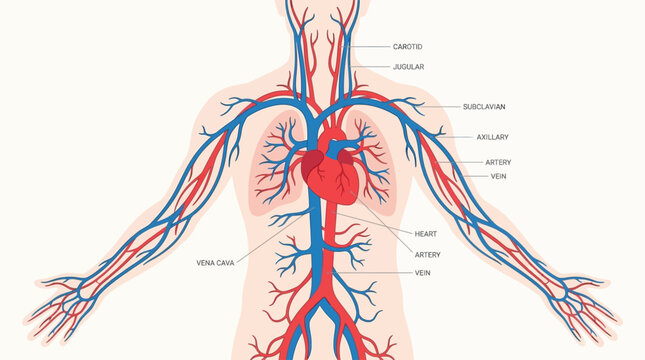 Human Circulatory System Medical Infographic