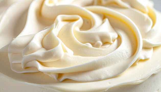 White chocolate dessert cake with silky ivory glaze and delicate cream decoration
