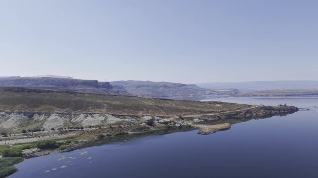Drone Footage of Juliopolis Necropolis in Cayirhan Nallihan Ankara Turkey Showing Roman Byzantine Tombs and Archaeological Terrain