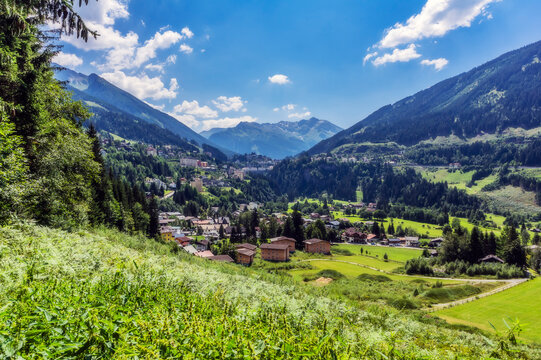 Austria, Salzburg State, View from hiking trail between Bad Hofgastein and Bad Gastein