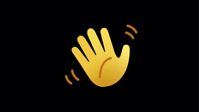 Waving hand emoji animation