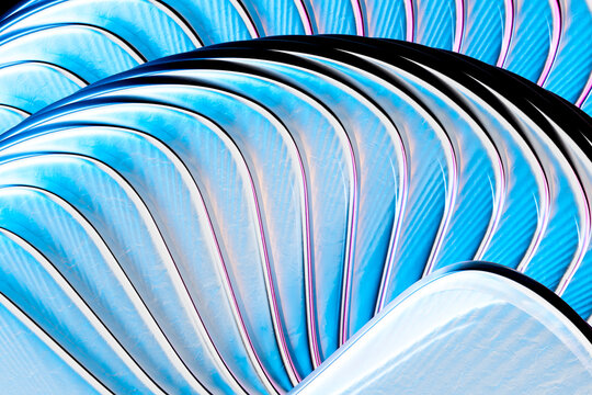 3D cyan metallic arc with futuristic curved technology