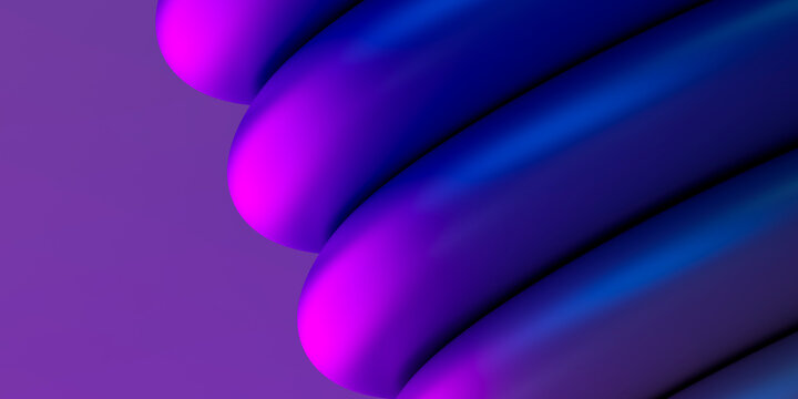 3D purple smooth cylinder with modern technology wallpaper.