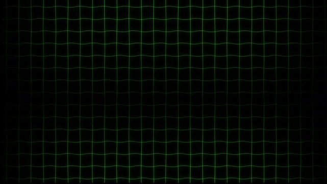 nice simple grine grid lien wave motion partan abstract background in dark background animation video 16 to 9 retio