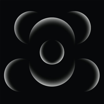 Minimal Abstract Black Gradient Orb Background with Soft Glow