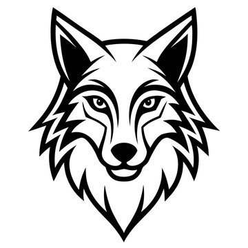 wolf head vector