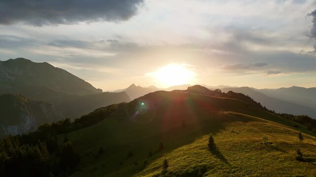 Sunset in the mountains