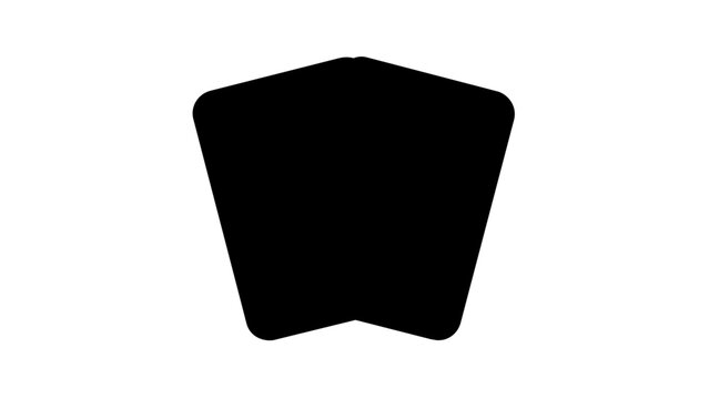 Referee Card Set Minimalist Solid Icon - Vector Illustration for Sports Officials and Match Day