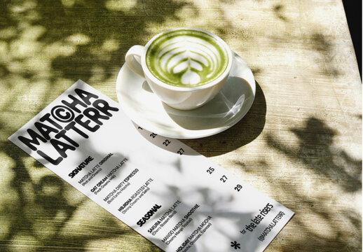 Minimalist Matcha Menu and Product Display