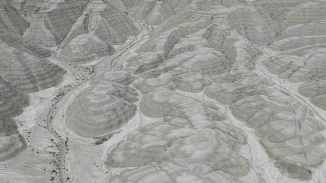 Drone Footage of Nallihan Bird Sanctuary and Rainbow Hills in Ankara Turkey Showing Wetlands and Colorful Geological Landscape