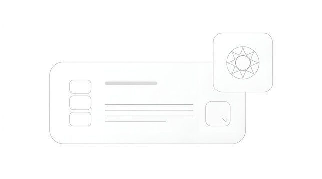 Minimalist user interface design template with profile icon and card layout for web and mobile application