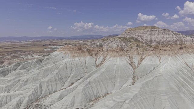 Drone Footage of Nallihan Bird Sanctuary and Rainbow Hills in Ankara Turkey Showing Wetlands and Colorful Geological Landscape