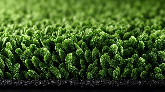 Close-up of green, textured surface with tiny, rounded shapes casting shadows