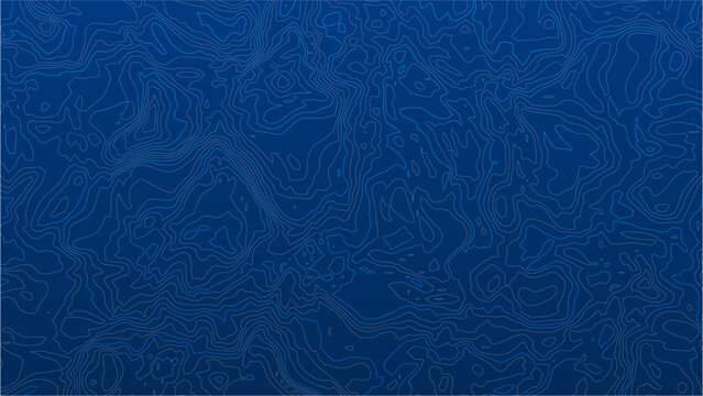 Abstract blue topography map showing digital terrain contours