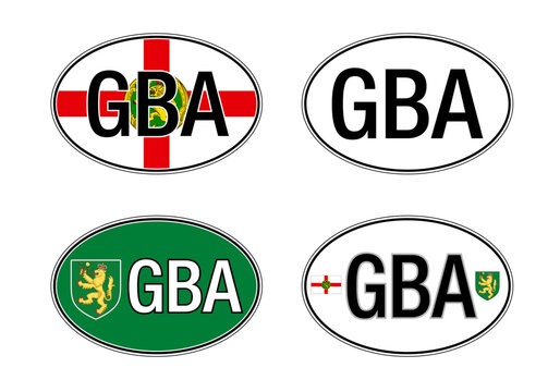 Alderney, oval international vehicle registration code license plate car sticker, vector illustration