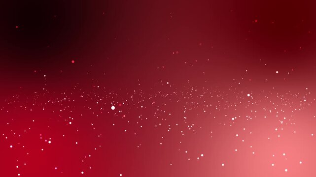 Abstract luxury red gradient background with glowing floating light particles and bokeh effects for romantic valentine or christmas festive celebration presentation backdrop