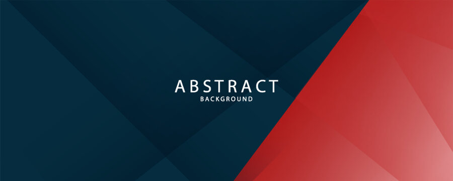 Abstract geometric background with dark blue and red polygons. Vector illustration