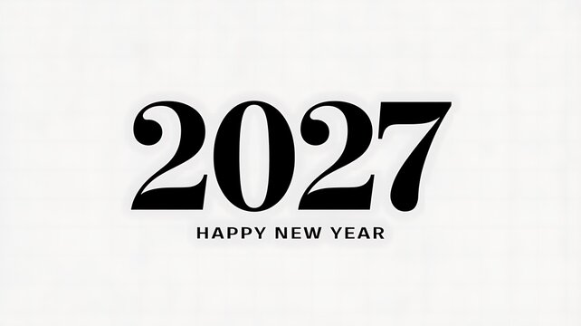 Happy New Year celebration graphic featuring year 2027 design
