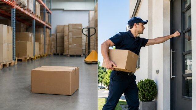 Standard parcel delivery and express courier delivery