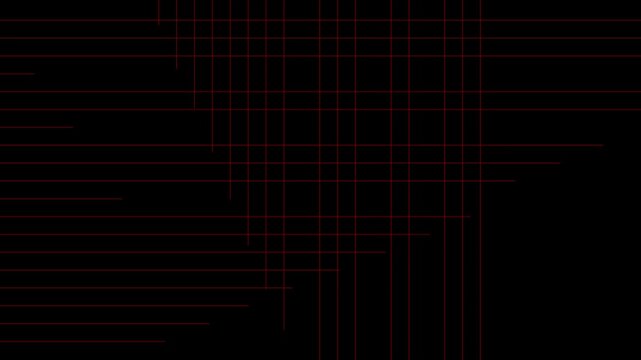 Abstract pattern templates outline crisp geometric line tracks over black screen layers. Creative title sequence overlays implement an abstract pattern template layout design loop.