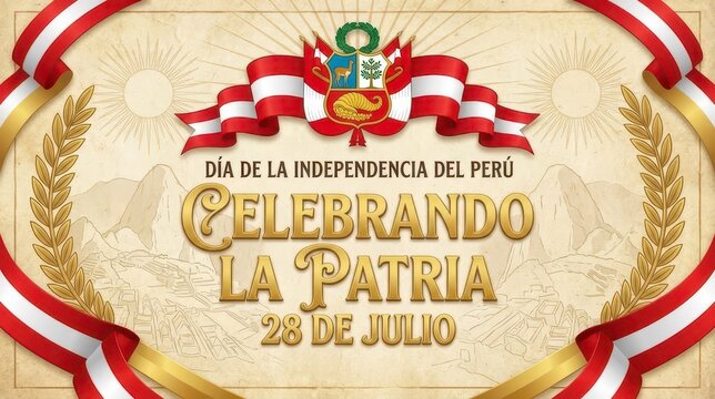 Peru Independence Day celebration banner design