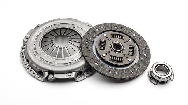 Car Clutch Kit - Professional manual transmission clutch kit isolated on a clean white background. Ideal for automotive repair, service manuals, e-commerce, and vehicle maintenance concepts.