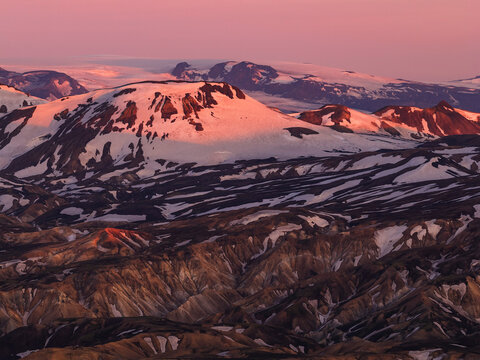 Rhyolite mountains of Landmannalaugar in the Icelandic Highlands, Iceland