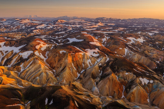 Rhyolite mountains of Landmannalaugar in the Icelandic Highlands, Iceland