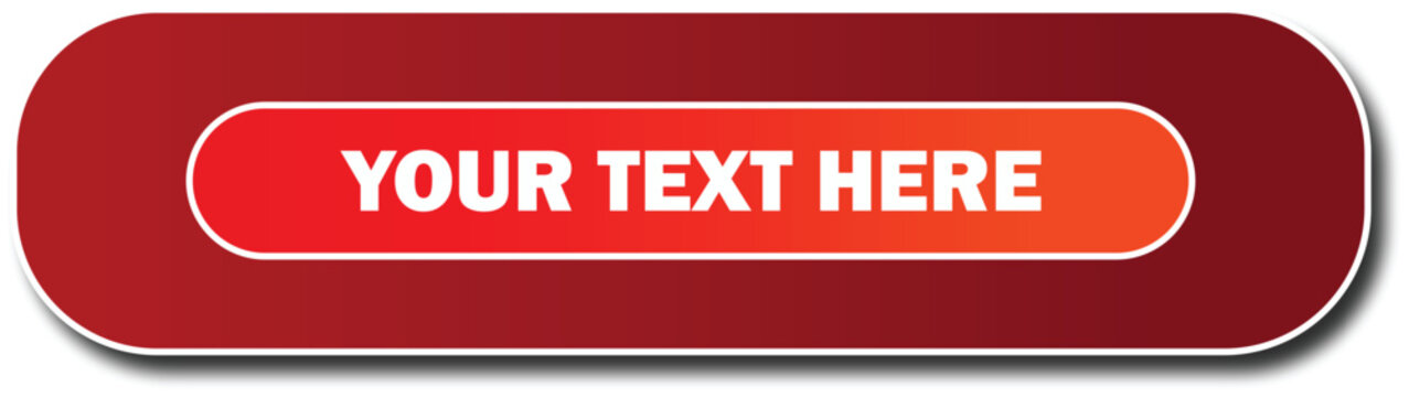 Red rounded rectangle with white text placeholder button orange