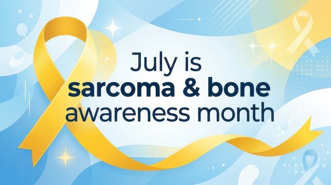 July sarcoma and bone cancer awareness ribbon graphic