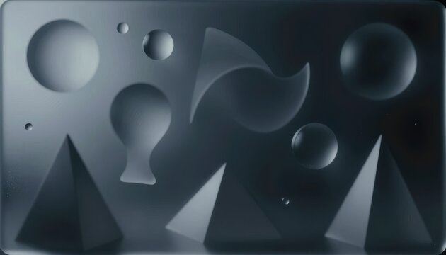 Abstract geometric composition with soft lighting with diffused lighting