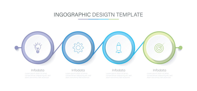 Infographic design business template with icons and 4 options or steps. Steps business data visualization timeline process infographic template design with icons. 