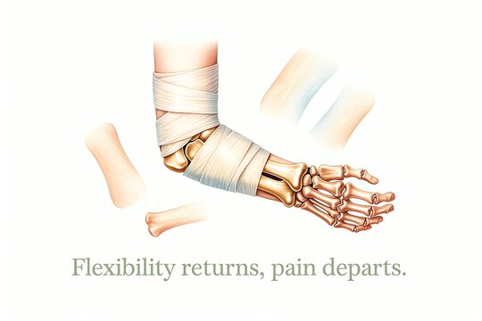 Healing arm bones with cast flexibility returns pain free movement