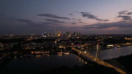 Warsaw panorama at night © Taras Panchenko