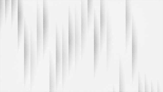 Abstract white and grey geometric background with vertical stripes and grunge noise gradient texture. Concept motion design. Seamless loop. Video animation Ultra HD 4K 3840x2160