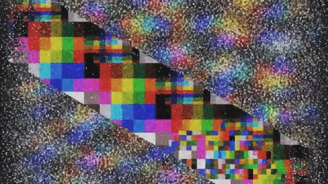 Corrupted Data Stream Signal Tearing with Chaotic Digital Glitch Noise