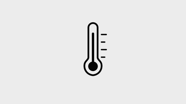 Minimalist Thermometer Icon for Temperature Measurement