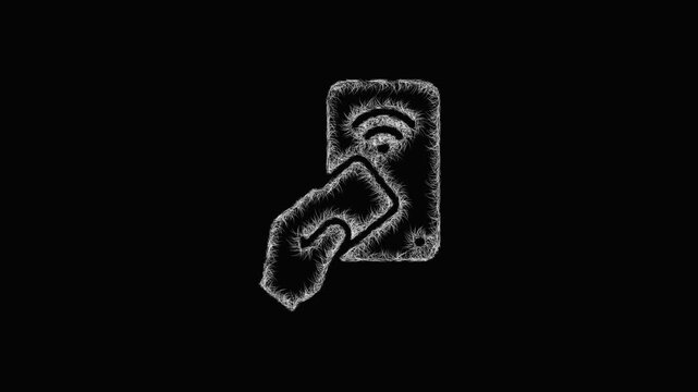 Sketch keycard reader icon animation - smooth progressive reveal