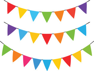 Fototapeta premium Colorful Party Bunting Flags Vector Illustration