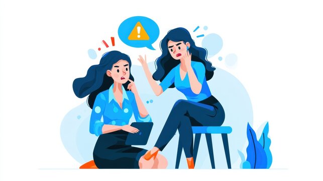 An employee discusses a suspicious request with a colleague, emphasizing the need for verification using an alternate method for security.