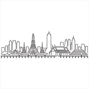 Skyline blend: bangkok&rsquo;s temples and modern towers